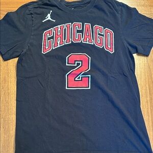Jordan Chicago Graphic Tee in Black and Red